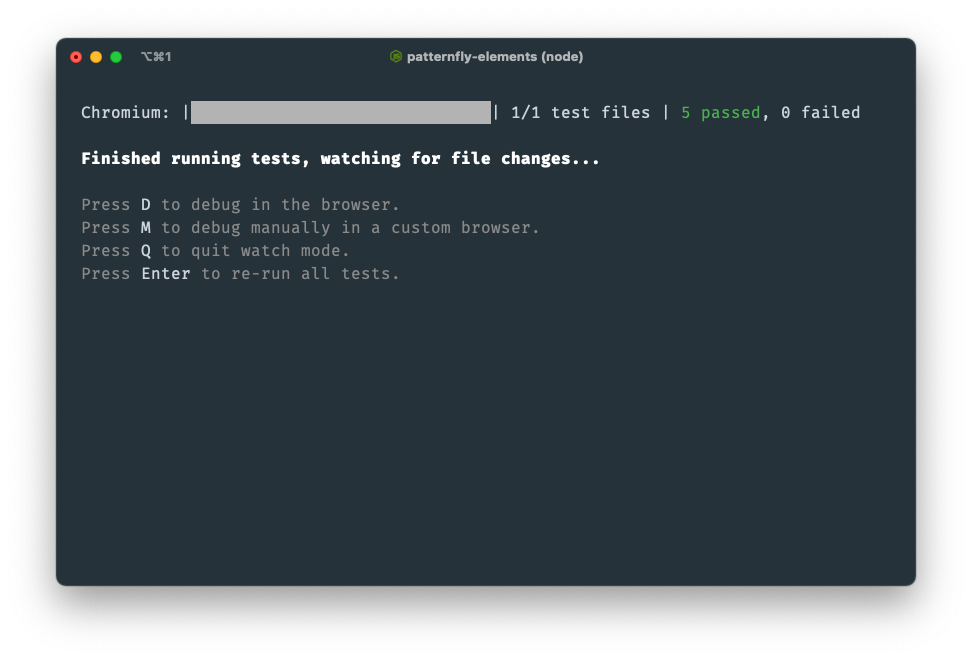 npm test command